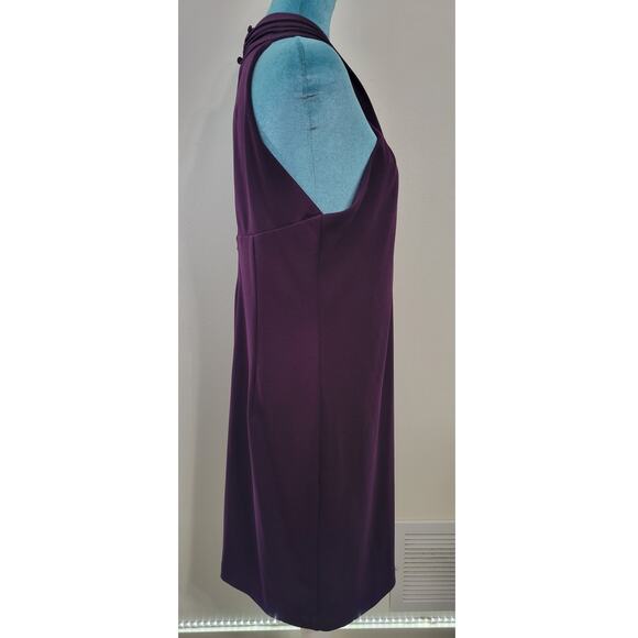 Eliza J Dress Womens Size 16 High Neck Midi Sleeveless Modern Sexy Classic Dress - Picture 6 of 8